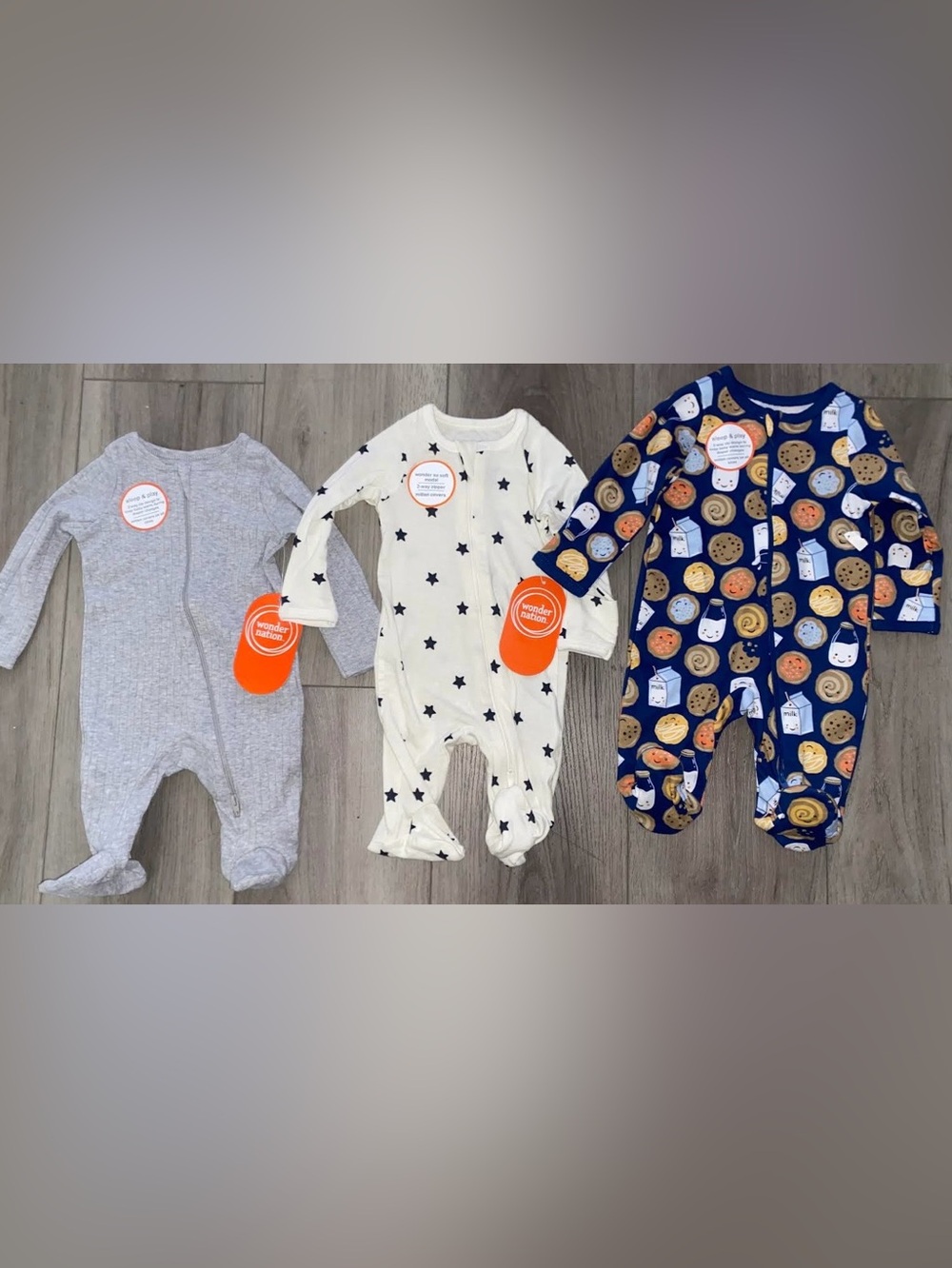 3-PieceWonder NationFooted One-Piece Baby Sleepers New